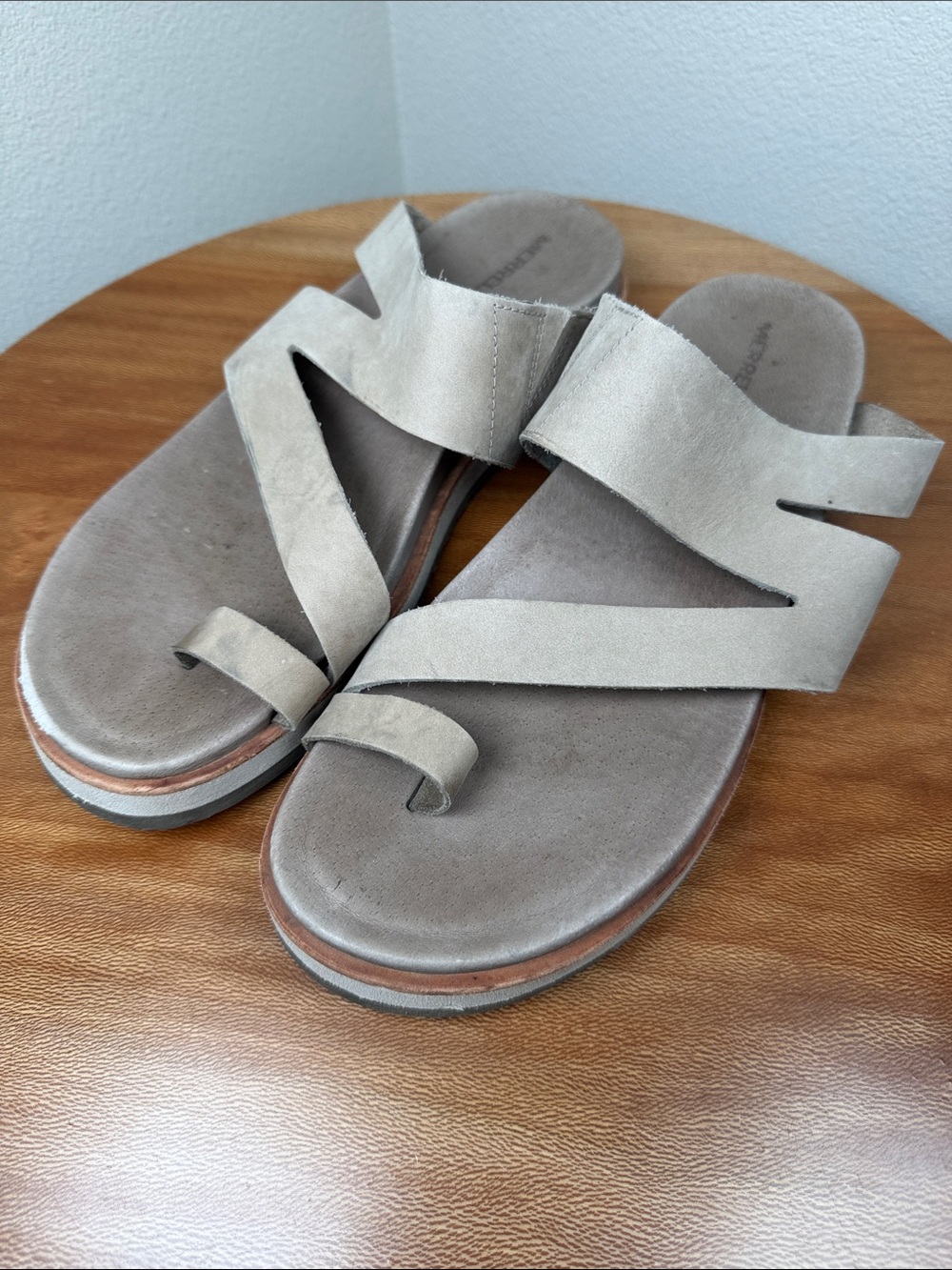 Merrell Women's Juno Wrap Sandal Soft Leather Comfort Slip On Moon Tan 9 Slip On